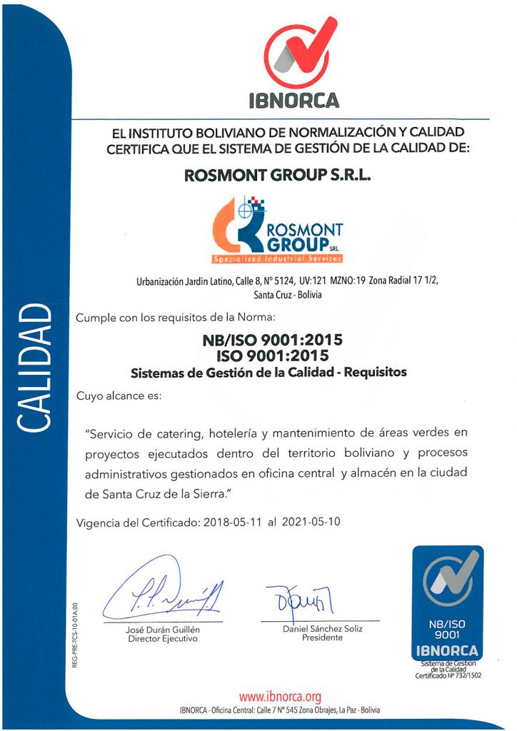 CertificadosISO9001ISO14001yOHSAS180011 Rosmont Group CertificadosISO9001ISO14001yOHSAS180011 Rosmont Group